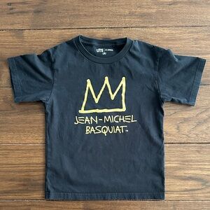 Jean-Michel Basquiat Uniqlo UT Archive Black Tee Yellow Crown Graphic